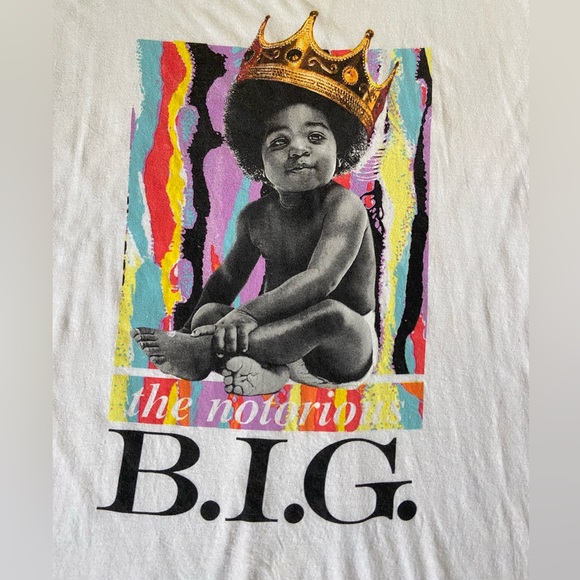 Vintage The Notorious B.I.G. Biggy Rap T-Shirt Short Sleeve in Size XL - Picture 2 of 4